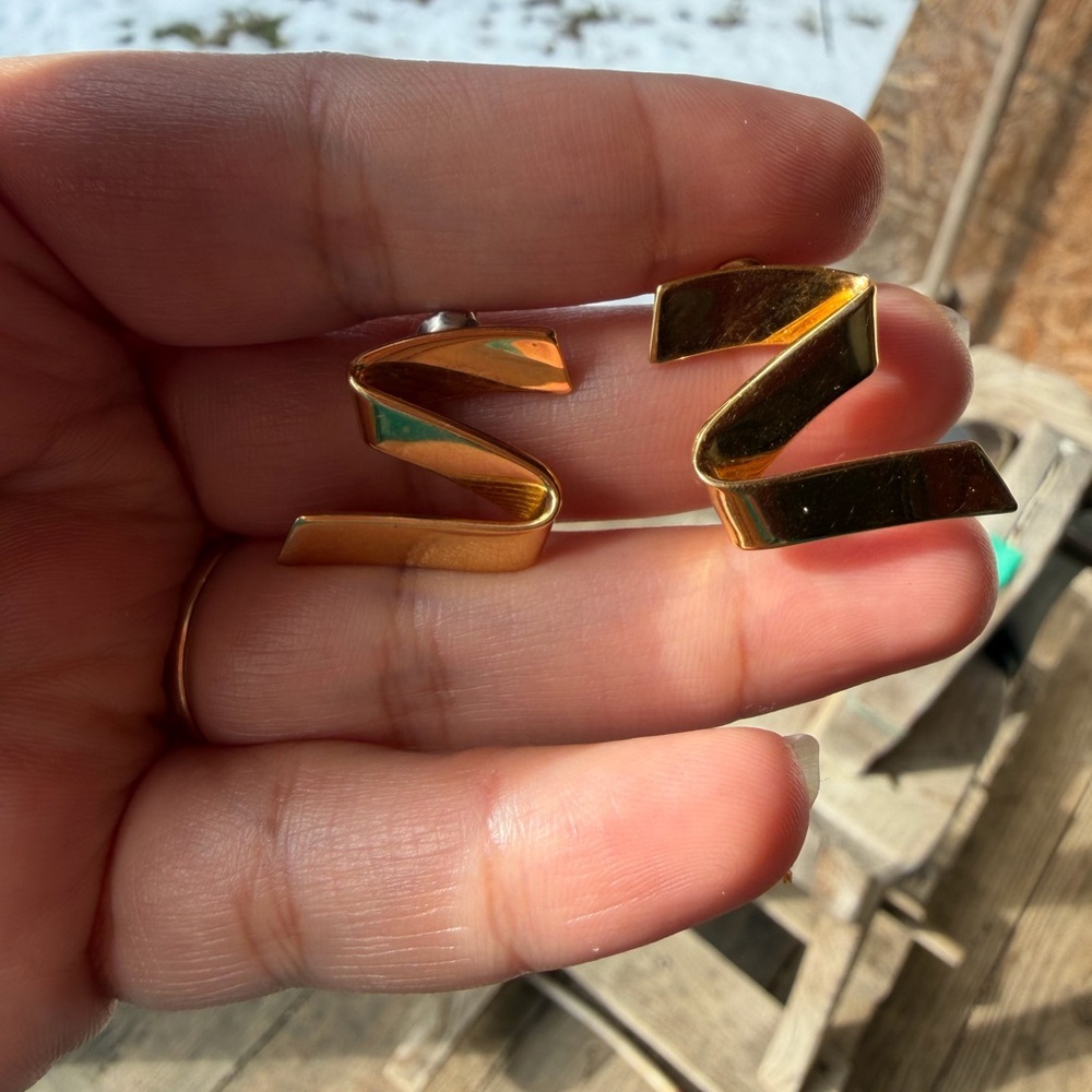 Monet Gold Geometric Earrings